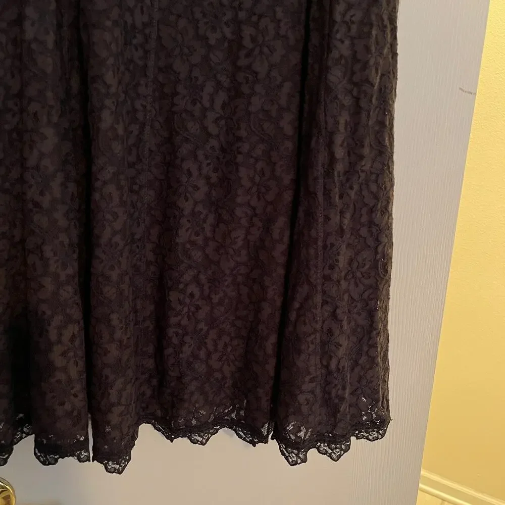 Susan Graves Style Lace gray Long Skirt Size Small Women's Clothing